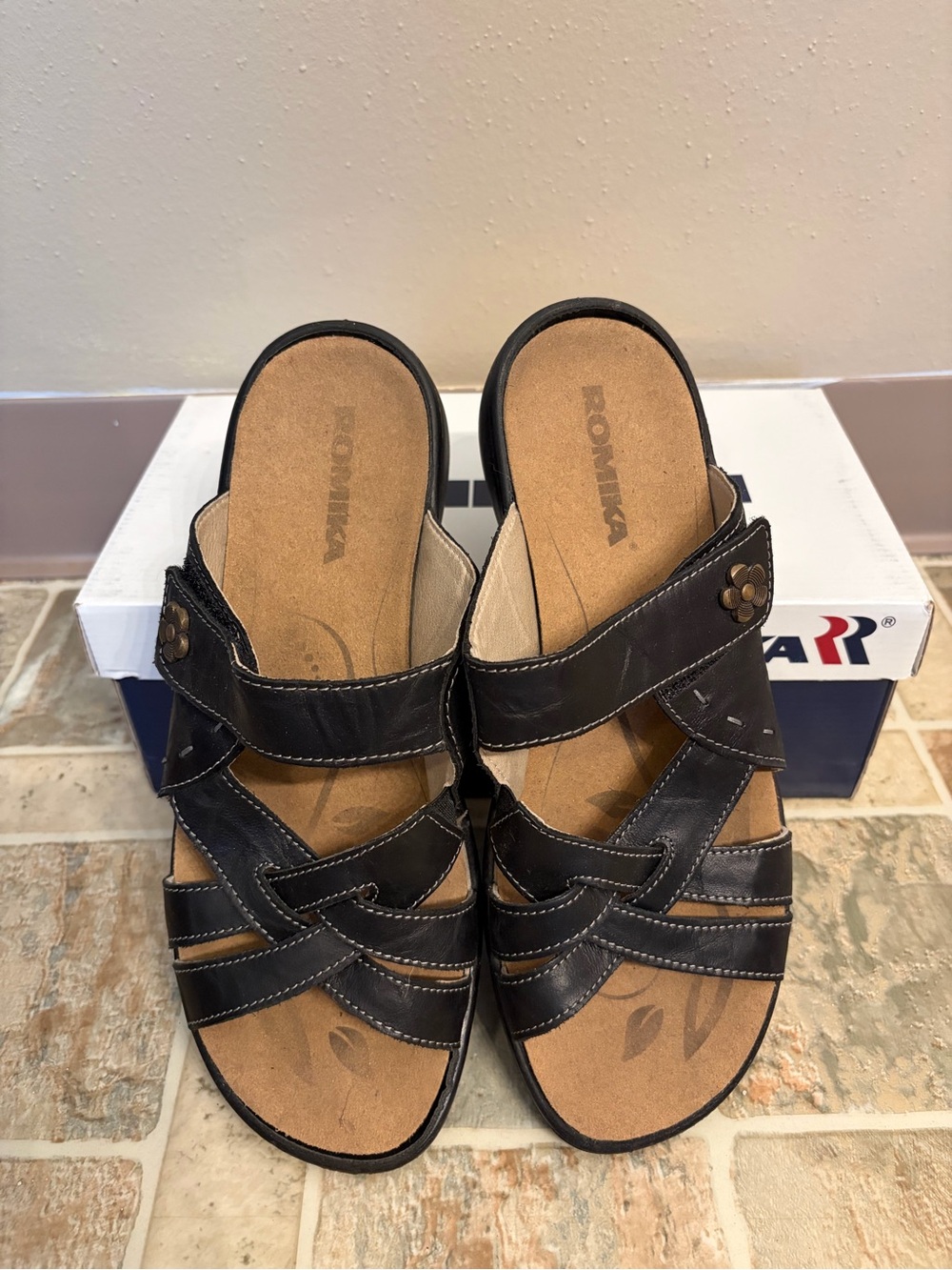 Romika Black Schwarz Sandals